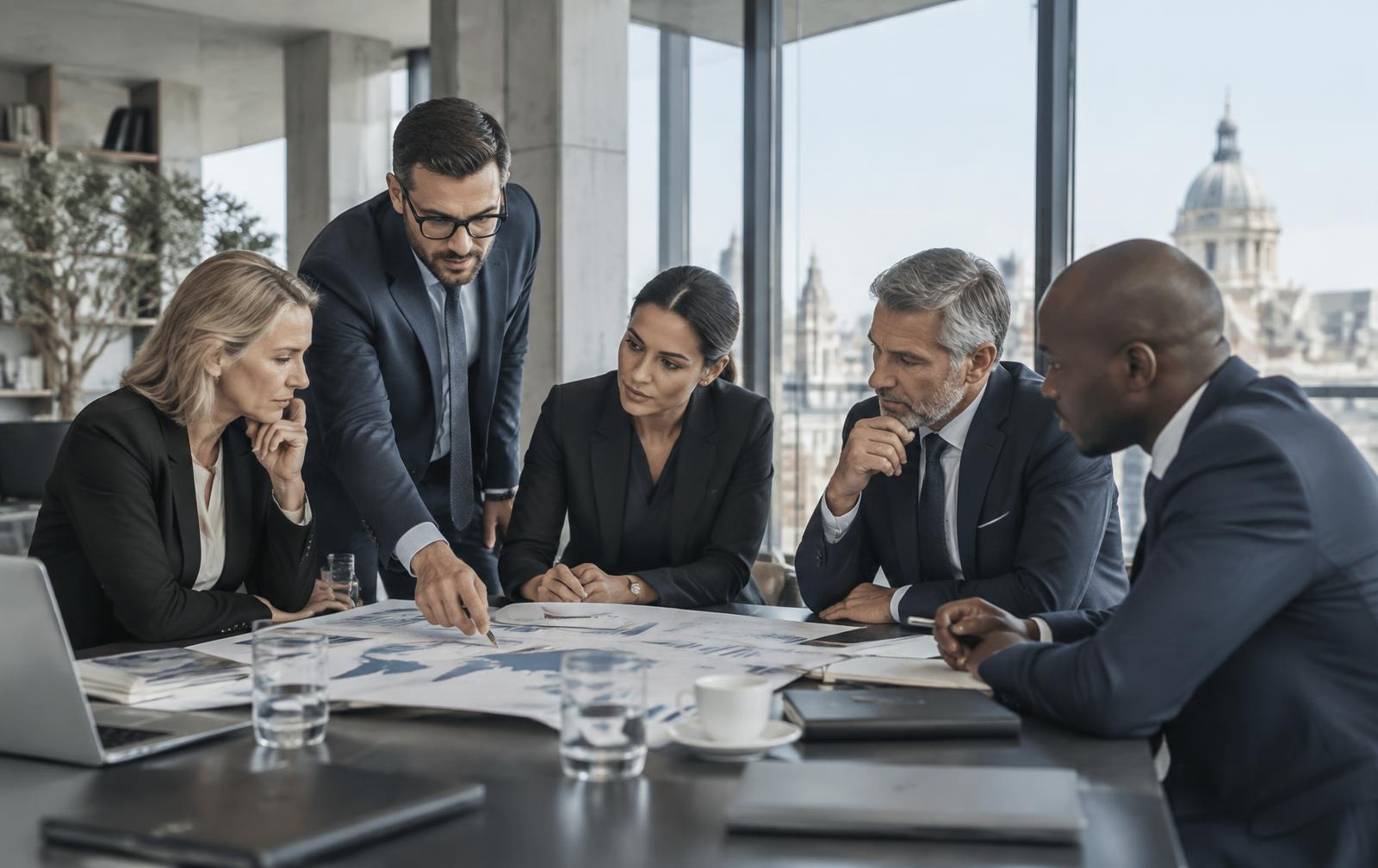 Senior Lo Presti advisers collaborating on a client strategy