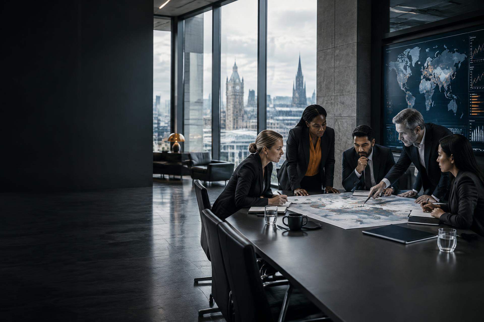 Lo Presti consultants in an international strategy session