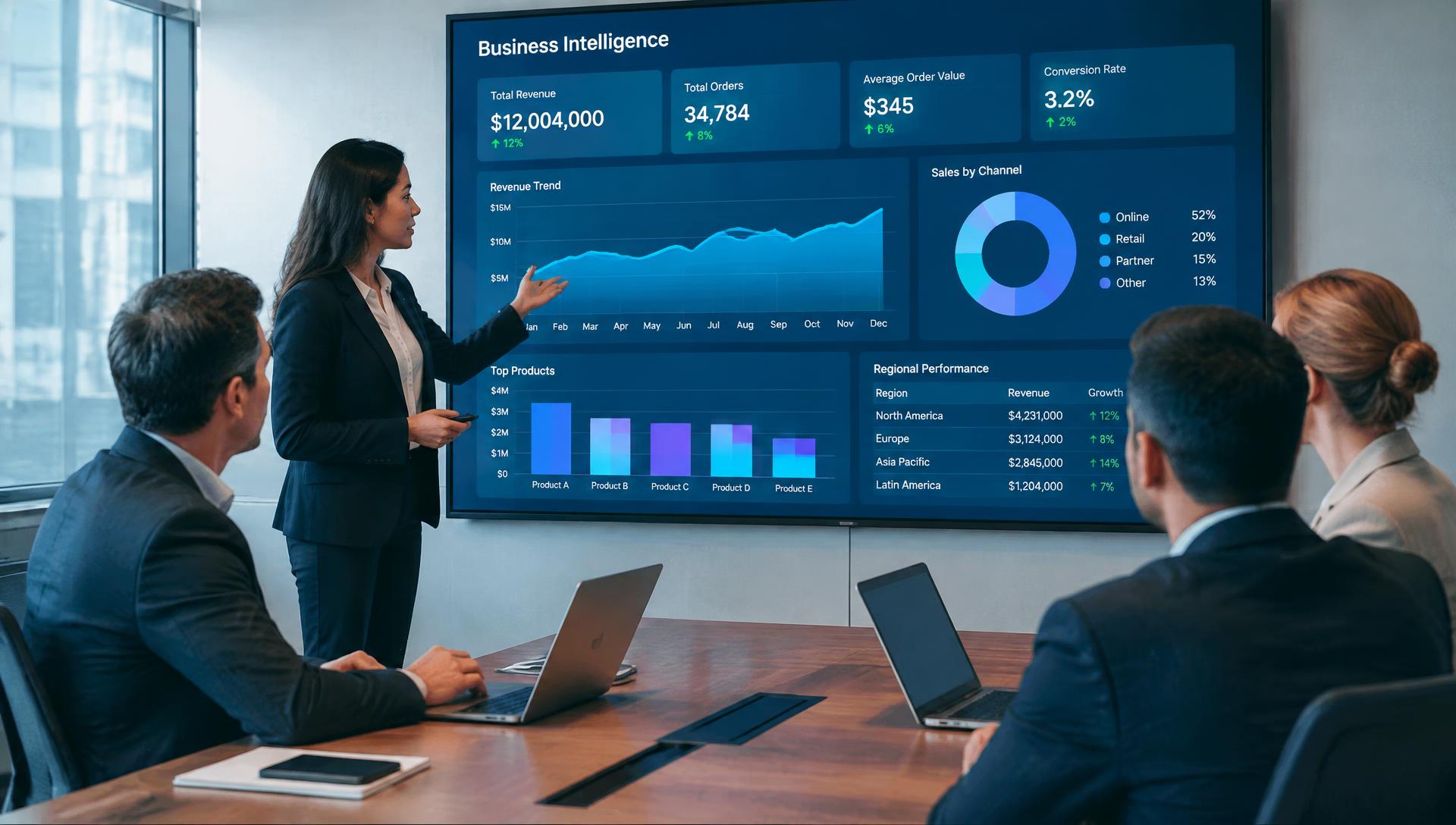 Business Intelligence & Data Analysis consultants at work